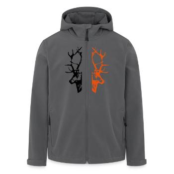 hirsche - Recycelte Männer Softshell-Jacke von Stanley/Stella - Anthrazit - Vorne - AI Model Male 185 light (185cm)