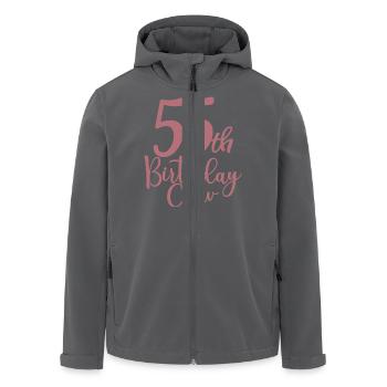 55. Geburtstag Crew B-Day Party Squad 55 Jahre alt - Recycelte Männer Softshell-Jacke von Stanley/Stella - Anthrazit - Vorne - AI Model Male 185 light (185cm)