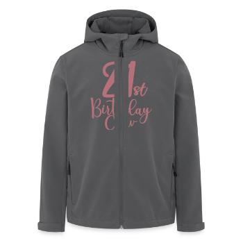 21st Birthday Crew B-Day Party Squad 21 Jahre alt - Recycelte Männer Softshell-Jacke von Stanley/Stella - Anthrazit - Vorne - AI Model Male 185 light (185cm)