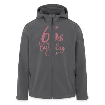 65th Birthday Crew B-day Party Squad 65 Jahre alt - Recycelte Männer Softshell-Jacke von Stanley/Stella - Anthrazit - Vorne - AI Model Male 185 light (185cm)