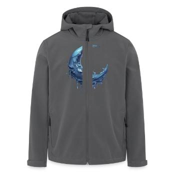 Lune fondante - Veste softshell homme en polyester recyclé Stanley/Stella - charbon - Devant - AI Model Male 185 light (185cm)