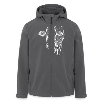 Kuh Kopf Kuh weiß Kuh Schädel Kühe - Recycelte Männer Softshell-Jacke von Stanley/Stella - Anthrazit - Vorne - AI Model Male 185 light (185cm)