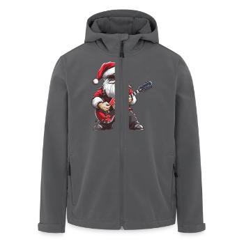 Weihnachtsmann Gitarre - Recycelte Männer Softshell-Jacke von Stanley/Stella - Anthrazit - Vorne - AI Model Male 185 light (185cm)