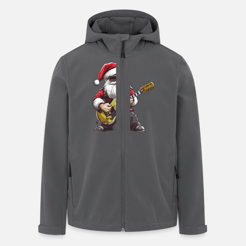 Weihnachtsmann Gitarre - Recycelte Männer Softshell-Jacke von Stanley/Stella - Anthrazit
