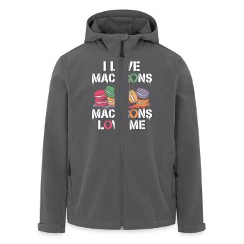 Macarons für die Seele - Recycelte Männer Softshell-Jacke von Stanley/Stella - Anthrazit - Vorne - AI Model Male 185 light (185cm)
