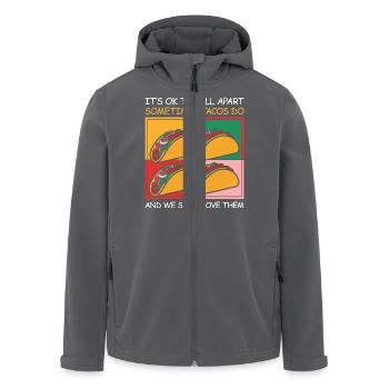 Selbstliebe und ein Lächeln - Recycelte Männer Softshell-Jacke von Stanley/Stella - Anthrazit - Vorne - AI Model Male 185 light (185cm)