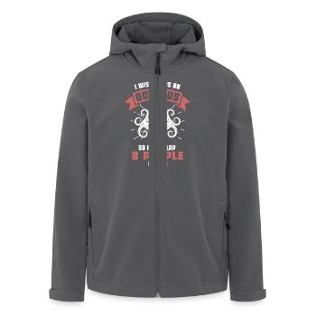Ich Wünschte Ich Wäre Ein Oktopus Um 8 Leute - Recycelte Männer Softshell-Jacke von Stanley/Stella - Anthrazit - Vorne - AI Model Male 185 light (185cm)