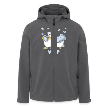 Süßes Katzenmotiv in der Badewanne mit - Recycelte Männer Softshell-Jacke von Stanley/Stella - Anthrazit - Vorne - AI Model Male 185 light (185cm)