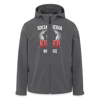 Social Media Killed the Romance | Relationship - Recycelte Männer Softshell-Jacke von Stanley/Stella - Anthrazit - Vorne - AI Model Male 185 light (185cm)
