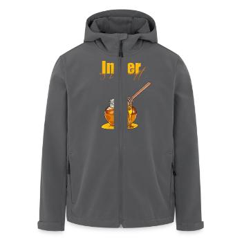 Imker aus Leidenschaft // Illustration - Recycelte Männer Softshell-Jacke von Stanley/Stella - Anthrazit - Vorne - AI Model Male 185 light (185cm)
