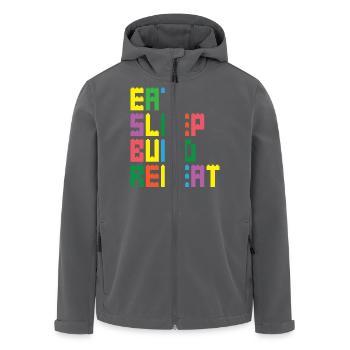 Ziegelbauer Ziegelbau Baumeister - Recycelte Männer Softshell-Jacke von Stanley/Stella - Anthrazit - Vorne - AI Model Male 185 light (185cm)
