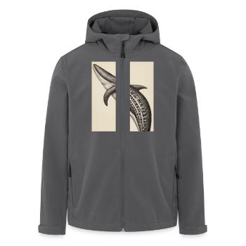 Anatomie der Wale - Recycelte Männer Softshell-Jacke von Stanley/Stella - Anthrazit - Vorne - AI Model Male 185 light (185cm)