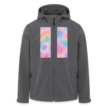 Auge in der Abstraktion - Recycelte Männer Softshell-Jacke von Stanley/Stella - Anthrazit - Vorne - AI Model Male 185 light (185cm)