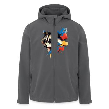 Sky Raccoon - Recycelte Männer Softshell-Jacke von Stanley/Stella - Anthrazit - Vorne - AI Model Male 185 light (185cm)
