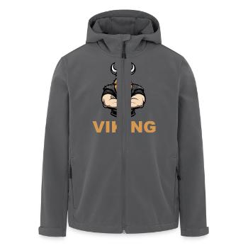 wikinger warrior 1 - Recycelte Männer Softshell-Jacke von Stanley/Stella - Anthrazit - Vorne - AI Model Male 185 light (185cm)