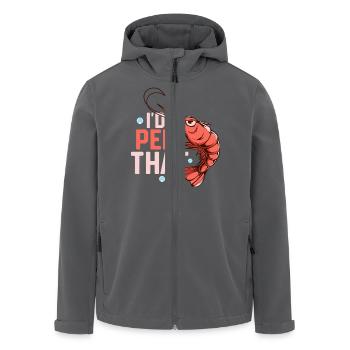 I'd Peel That Seafood Shrimp Lover - Recycelte Männer Softshell-Jacke von Stanley/Stella - Anthrazit - Vorne - AI Model Male 185 light (185cm)