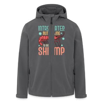Introverted But Willing To Discuss Shrimp Seafood - Recycelte Männer Softshell-Jacke von Stanley/Stella - Anthrazit - Vorne - AI Model Male 185 light (185cm)