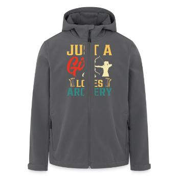 Just A Girl Who Loves Archery - Recycelte Männer Softshell-Jacke von Stanley/Stella - Anthrazit - Vorne - AI Model Male 185 light (185cm)