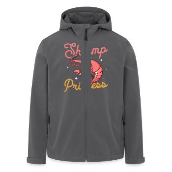 Shrimp Princess Shrimp Lover Seafood - Recycelte Männer Softshell-Jacke von Stanley/Stella - Anthrazit - Vorne - AI Model Male 185 light (185cm)
