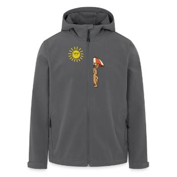 hase sonne - Recycelte Männer Softshell-Jacke von Stanley/Stella - Anthrazit - Vorne - AI Model Male 185 light (185cm)
