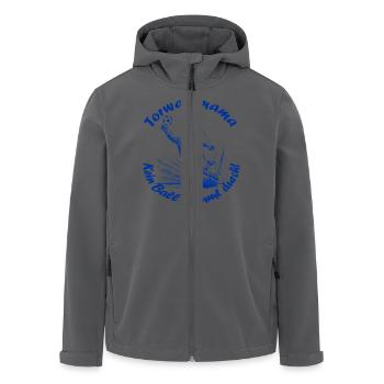 Torwart Mama - blau - Recycelte Männer Softshell-Jacke von Stanley/Stella - Anthrazit - Vorne - AI Model Male 185 light (185cm)