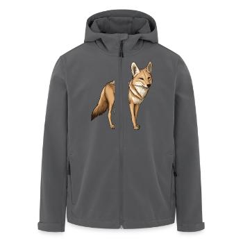 Schakal - Recycelte Männer Softshell-Jacke von Stanley/Stella - Anthrazit - Vorne - AI Model Male 185 light (185cm)