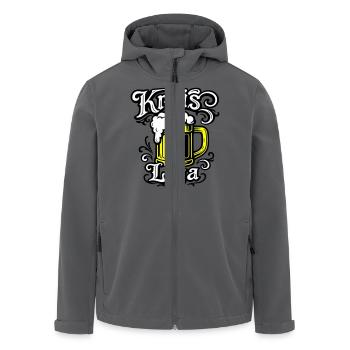 Kreisliga Bier Spruch - Recycelte Männer Softshell-Jacke von Stanley/Stella - Anthrazit - Vorne - AI Model Male 185 light (185cm)