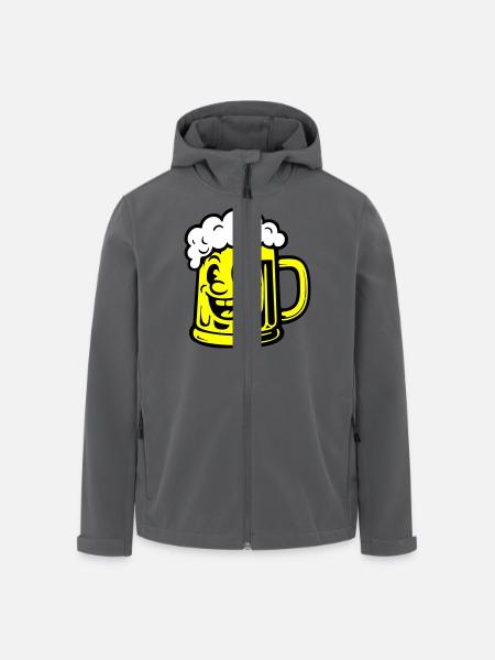 Bier Lustig Comic - Recycelte Männer Softshell-Jacke von Stanley/Stella - Anthrazit