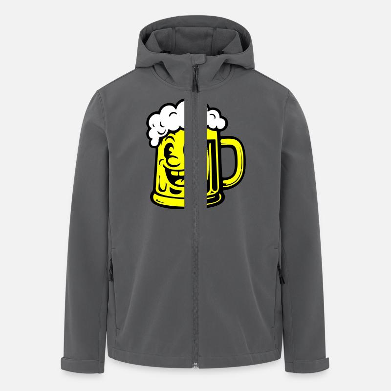 Bier Lustig Comic - Recycelte Männer Softshell-Jacke von Stanley/Stella - Anthrazit