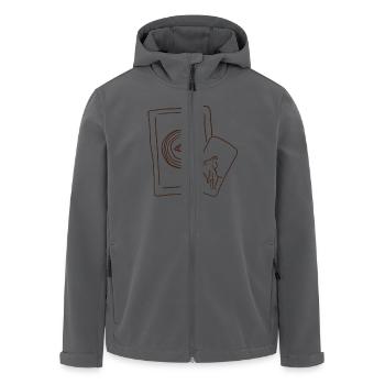 Journal & Tarotkarte - Recycelte Männer Softshell-Jacke von Stanley/Stella - Anthrazit - Vorne - AI Model Male 185 light (185cm)