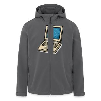 laptop - Recycelte Männer Softshell-Jacke von Stanley/Stella - Anthrazit - Vorne - AI Model Male 185 light (185cm)