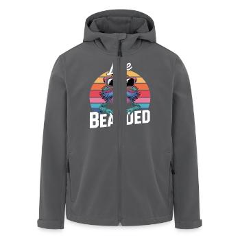 Live Bearded! Bartagame Reptil Terraristik - Recycelte Männer Softshell-Jacke von Stanley/Stella - Anthrazit - Vorne - AI Model Male 185 light (185cm)