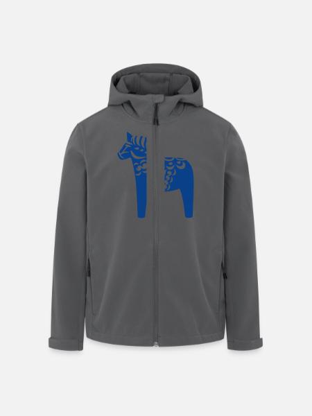 Dala Pferd - Recycelte Männer Softshell-Jacke von Stanley/Stella - Anthrazit