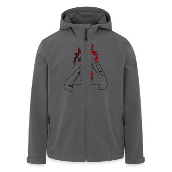 Können Sie mich hören? - Recycelte Männer Softshell-Jacke von Stanley/Stella - Anthrazit - Vorne - AI Model Male 185 light (185cm)