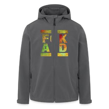 FCK AFD - Zeichen setzen gegen Rechts, Gegen Nazis - Recycelte Männer Softshell-Jacke von Stanley/Stella - Anthrazit - Vorne - AI Model Male 185 light (185cm)