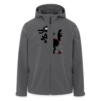 Wildpferd 'n Fliegen (ddp) - Recycelte Männer Softshell-Jacke von Stanley/Stella - Anthrazit - Vorne - AI Model Male 185 light (185cm)