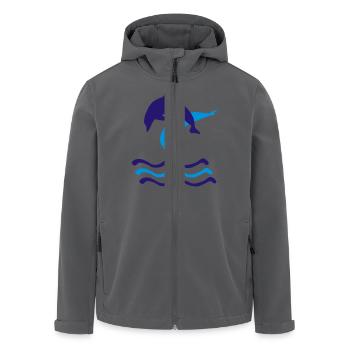 Delfine, Delfin - Recycelte Männer Softshell-Jacke von Stanley/Stella - Anthrazit - Vorne - AI Model Male 185 light (185cm)