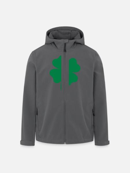 Kleeblatt - Recycelte Männer Softshell-Jacke von Stanley/Stella - Anthrazit