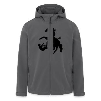 reiten - Recycelte Männer Softshell-Jacke von Stanley/Stella - Anthrazit - Vorne - AI Model Male 185 light (185cm)