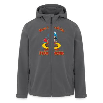 CD - Wenn ich groß bin gehe ich zur Feuerwehr - - Recycelte Männer Softshell-Jacke von Stanley/Stella - Anthrazit - Vorne - AI Model Male 185 light (185cm)
