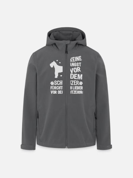 Keine Angst vor dem Schnauzer - Fürchte dich vor - Recycelte Männer Softshell-Jacke von Stanley/Stella - Anthrazit