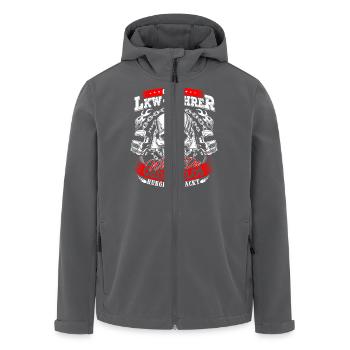 LKW-Fahrer Trucker Fernfahrer Obdachlos - Recycelte Männer Softshell-Jacke von Stanley/Stella - Anthrazit - Vorne - AI Model Male 185 light (185cm)