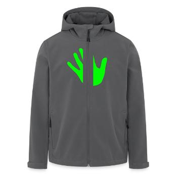 hand gruen - Recycelte Männer Softshell-Jacke von Stanley/Stella - Anthrazit - Vorne - AI Model Male 185 light (185cm)