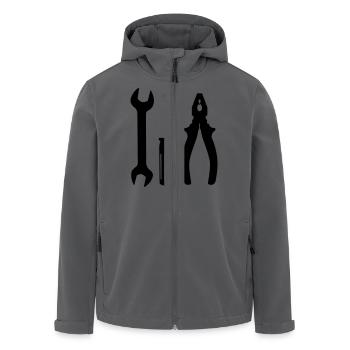 Werkzeuge - Recycelte Männer Softshell-Jacke von Stanley/Stella - Anthrazit - Vorne - AI Model Male 185 light (185cm)