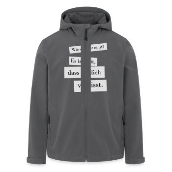 Zeit zum verpissen - Recycelte Männer Softshell-Jacke von Stanley/Stella - Anthrazit - Vorne - AI Model Male 185 light (185cm)