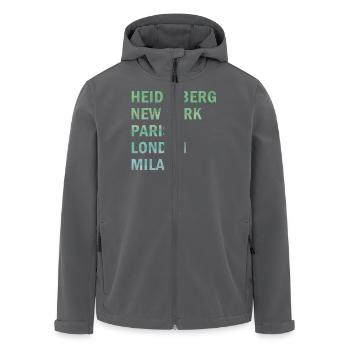 Metropole Heidelberg - Recycelte Männer Softshell-Jacke von Stanley/Stella - Anthrazit - Vorne - AI Model Male 185 light (185cm)