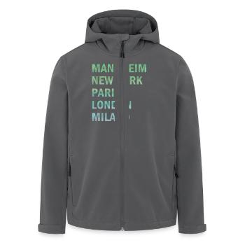 Metropole Mannheim - Recycelte Männer Softshell-Jacke von Stanley/Stella - Anthrazit - Vorne - AI Model Male 185 light (185cm)
