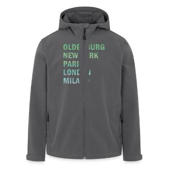 Metropole Oldenburg - Recycelte Männer Softshell-Jacke von Stanley/Stella - Anthrazit - Vorne - AI Model Male 185 light (185cm)