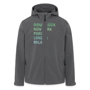 Metropole Osnabrück - Recycelte Männer Softshell-Jacke von Stanley/Stella - Anthrazit - Vorne - AI Model Male 185 light (185cm)