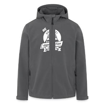 Dolomit Anerkennung weiß - Recycelte Männer Softshell-Jacke von Stanley/Stella - Anthrazit - Vorne - AI Model Male 185 light (185cm)